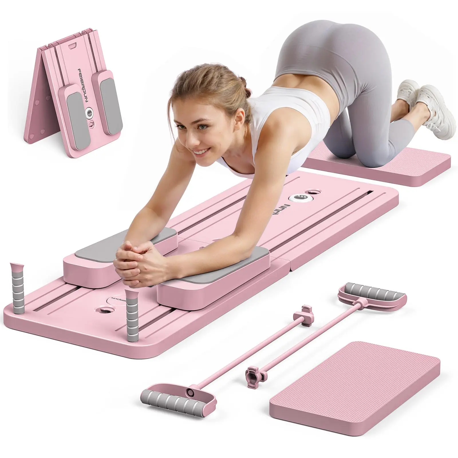 Yoga Pilates Yoga - Faltbares Pilates-Brett Multifunktions-Bauchtrainer Bauchmuskel-Trainingsgerät für das