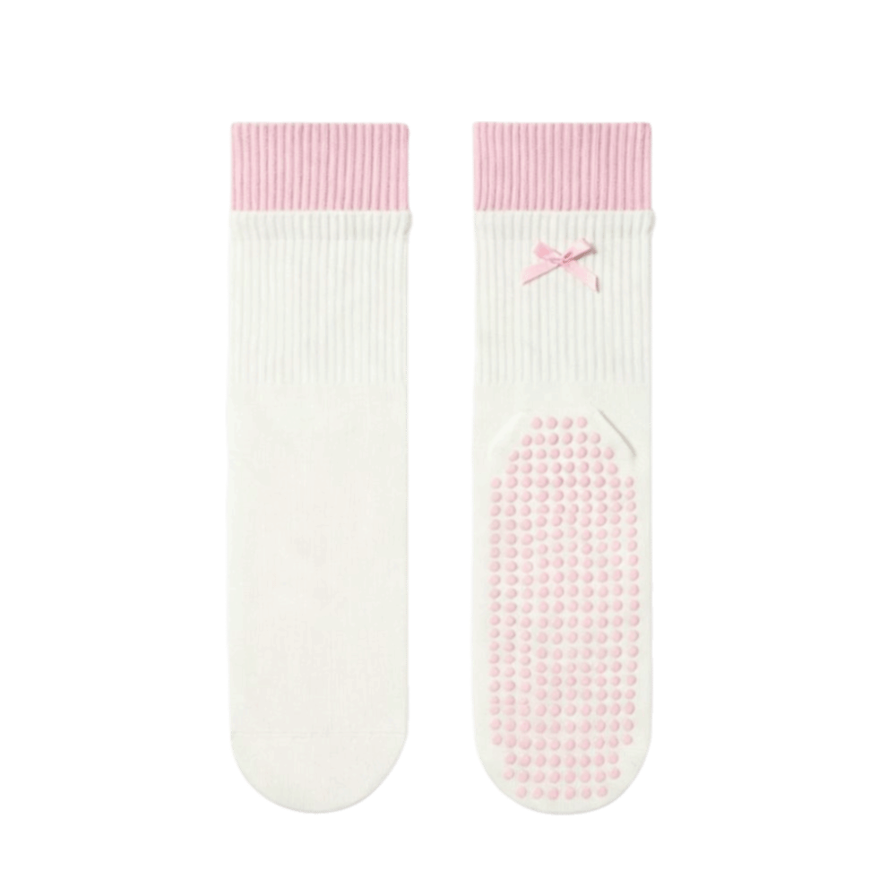 Pilates Yoga Y Barre - Neue Baumwoll-Yoga-Socken mit Silikon-Grip, atmungsaktive Pilates-Socken,
