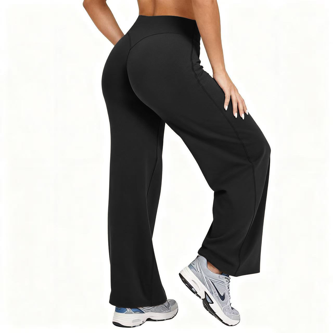 Pilates & Yoga Unleashed Studio Tuckahoe - Damen Plus Size Yoga Weitbein-Hose Hohe