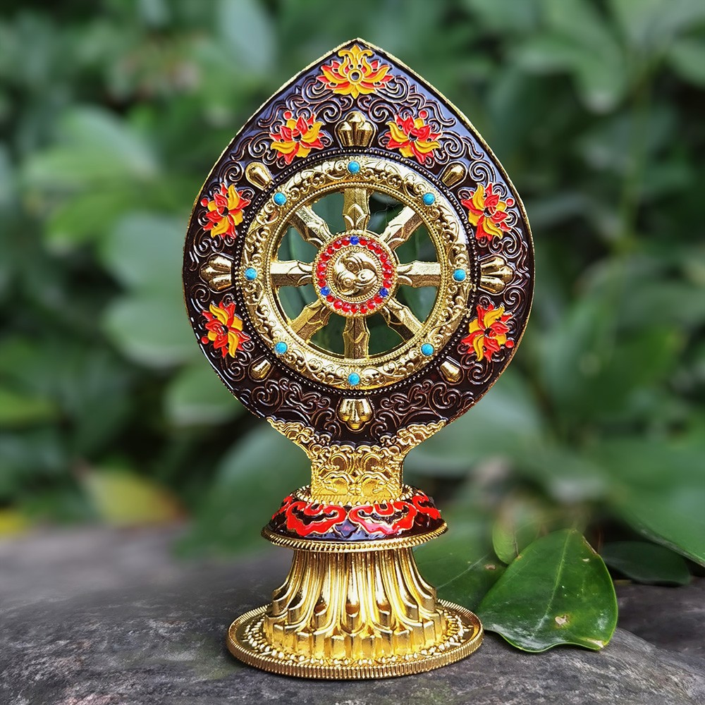 Yoga Wheel Dharma - Tibetisches Dharma-Rad als Dekoration für Meditation