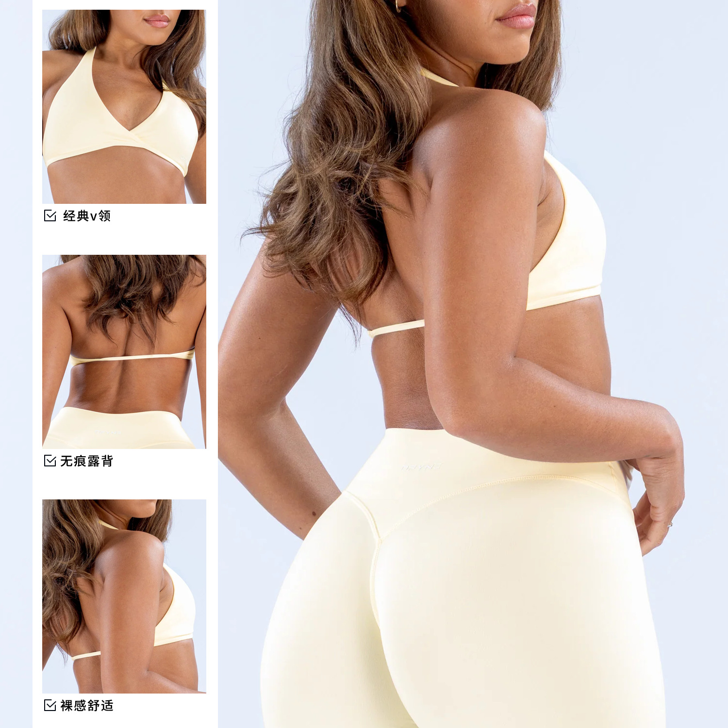 Pilates & Yoga Unleashed Studio Tuckahoe - Neuer, transparenter, rückenstützender Sport-BH für Damen,
