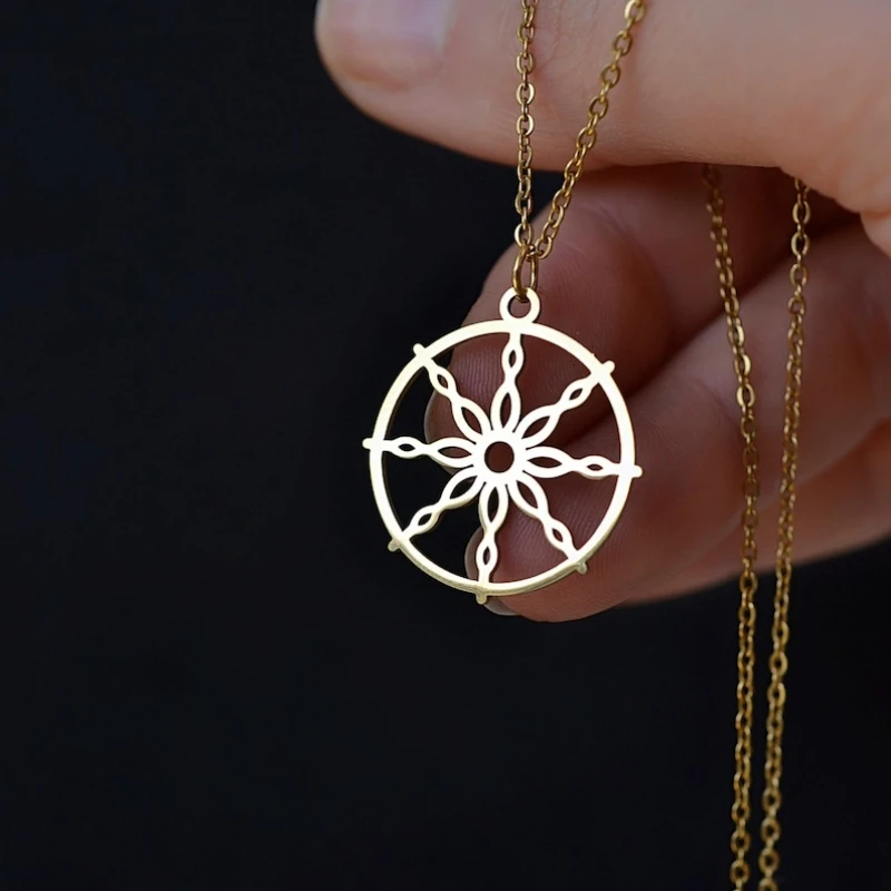 Edelstahl Halsketten Dharma Ra – Yoga Wheel Dharma Bewertung und Preis