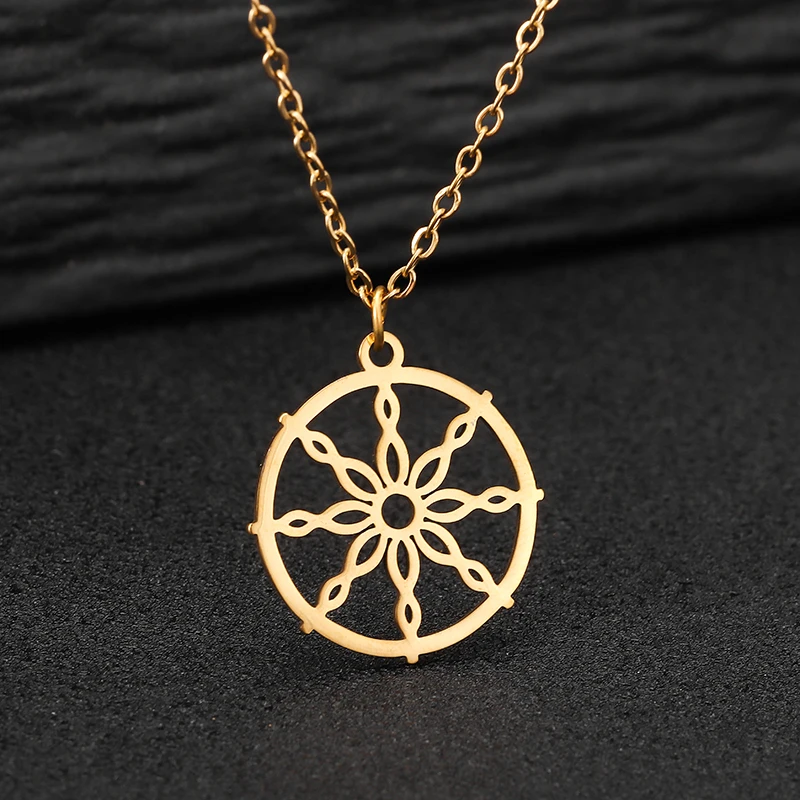 Edelstahl Halsketten Dharma Ra – Yoga Wheel Dharma Bewertung und Preis